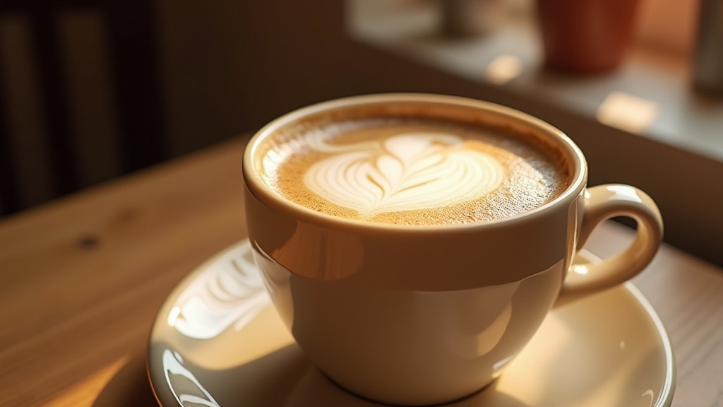 Milchschaum auf einem Latte setzt sich sichtbar ab