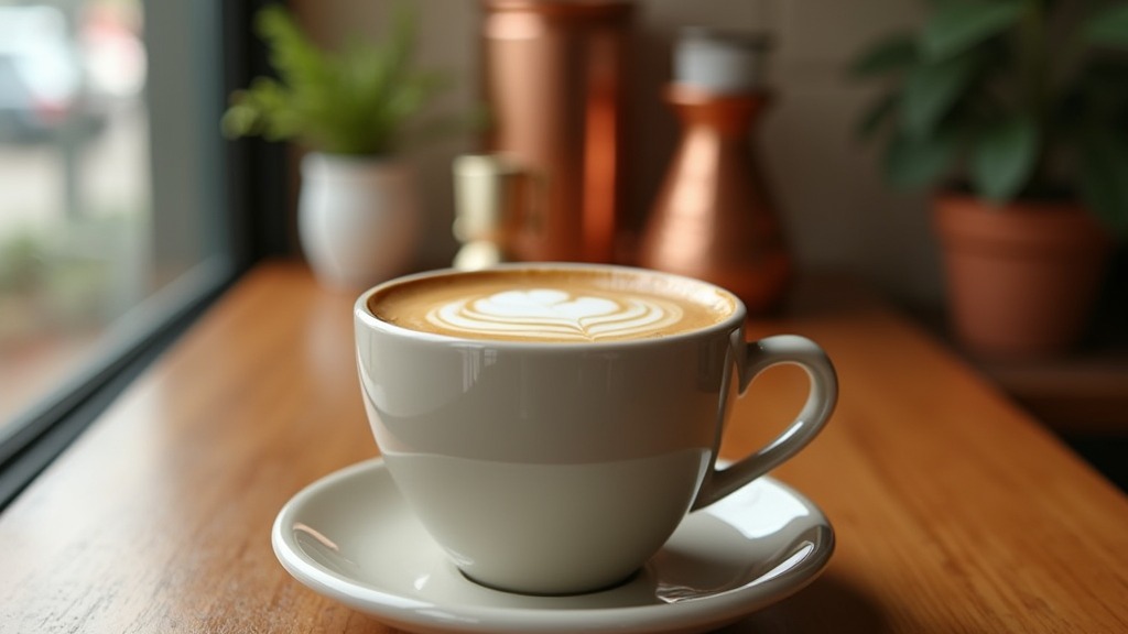 Etwas größere Tasse Lungo mit hellerer Crema auf Holzuntergrund